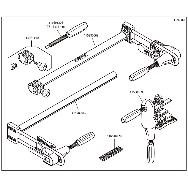 Montageset für Verkleidungsrahmen und Baukästen - WOLFCRAFT Pro