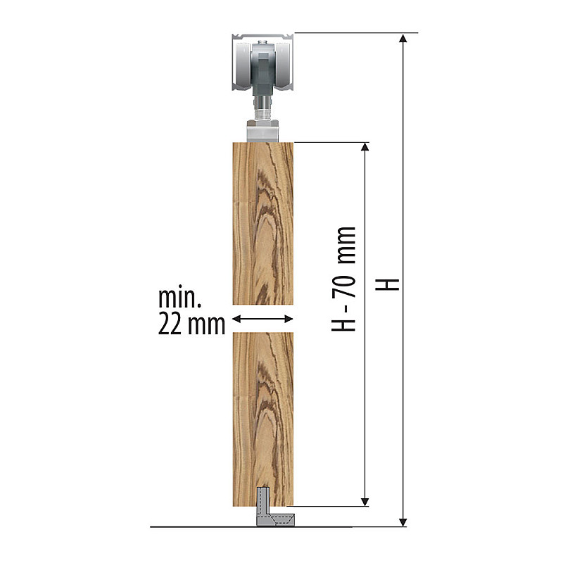 Aluminiumverkleidung für HOLZtüren (VILEN-Serie) – Schwarz Aluminiumverkleidung für HOLZtüren (VILEN-Serie) – Schwarz