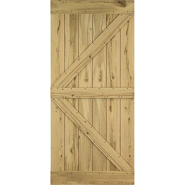 Holzschiebetür MODERN RUSTIC K - Eichenbalken vertikal