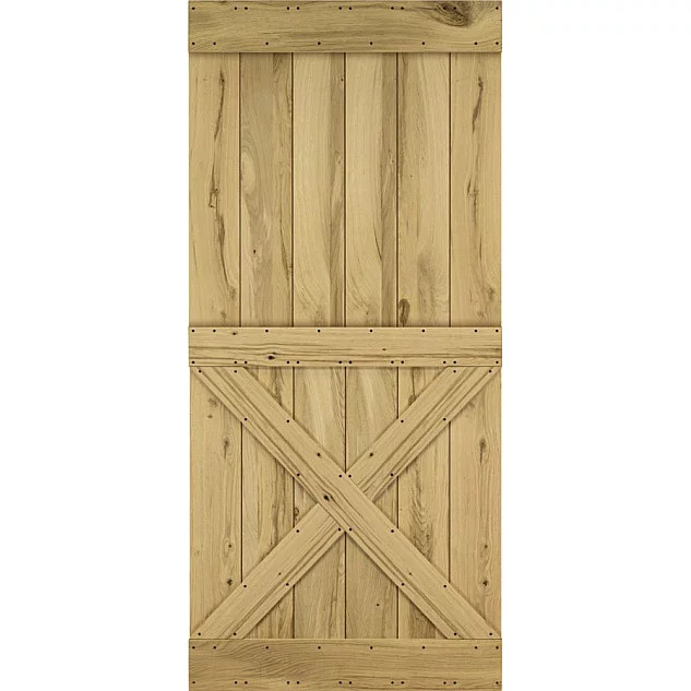 Holzschiebetür MODERN RUSTIC X - Eichenbalken vertikal