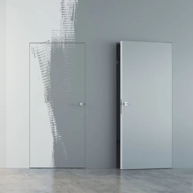 Wandbündige Türen mit unsichtbaren Rahmen - INTERSIE LUX 204 Schwarz