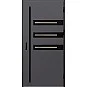 Eingangstüren aus Stahl ERKADO - LEOBEN 1 - Glattes Anthrazit, Label Black