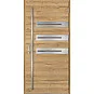 Eingangstüren aus Stahl ERKADO - LEOBEN 1 - Eiche Natur Quermuste, Label Inox
