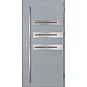 Eingangstüren aus Stahl ERKADO - LEOBEN 1 - Grau, Label Inox