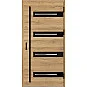 Eingangstüren aus Stahl ERKADO - LEOBEN 2 - Eiche Natur Quermuste, Label Black