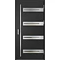 Eingangstüren aus Stahl ERKADO - LEOBEN 2 - Schwarz, Label Inox