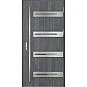 Eingangstüren aus Stahl ERKADO - LEOBEN 2 - Eiche Anthrazit, Label Inox
