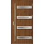 Eingangstüren aus Stahl ERKADO - LEOBEN 2 - Nussbaum, Label Inox