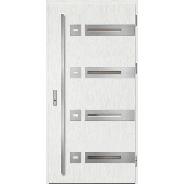 Eingangstüren aus Stahl - LEOBEN 3 - Weiße Kiefer, Label Inox Eingangstüren aus Stahl ERKADO - LEOBEN 3 - Weiße Kiefer, Label Inox