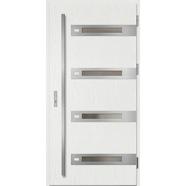 Eingangstüren aus Stahl - LEOBEN 4 - Weiße Kiefer, Label Inox Eingangstüren aus Stahl ERKADO - LEOBEN 4 - Weiße Kiefer, Label Inox