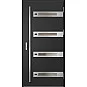 Eingangstüren aus Stahl - LEOBEN 4 - Schwarz, Label Inox Eingangstüren aus Stahl ERKADO - LEOBEN 4 - Schwarz, Label Inox
