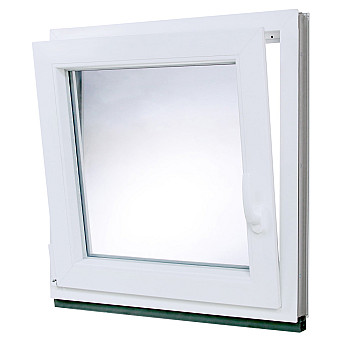 Kunststofffenster | 120x120 cm (1200x1200 mm) | weiß | Dreh-Kipp-Fenster | links