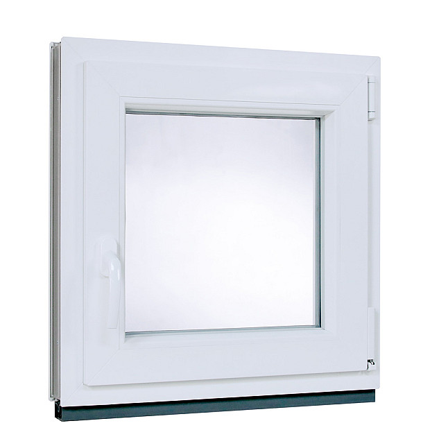 Kunststofffenster | 60 x 60 cm (600 x 600 mm) | weiß | Dreh-Kipp-Fenster | rechts