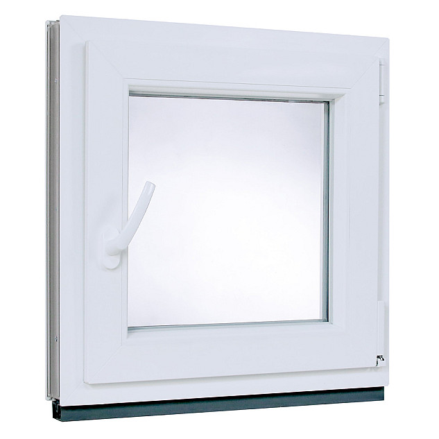 Kunststofffenster | 60 x 60 cm (600 x 600 mm) | weiß | Dreh-Kipp-Fenster | rechts