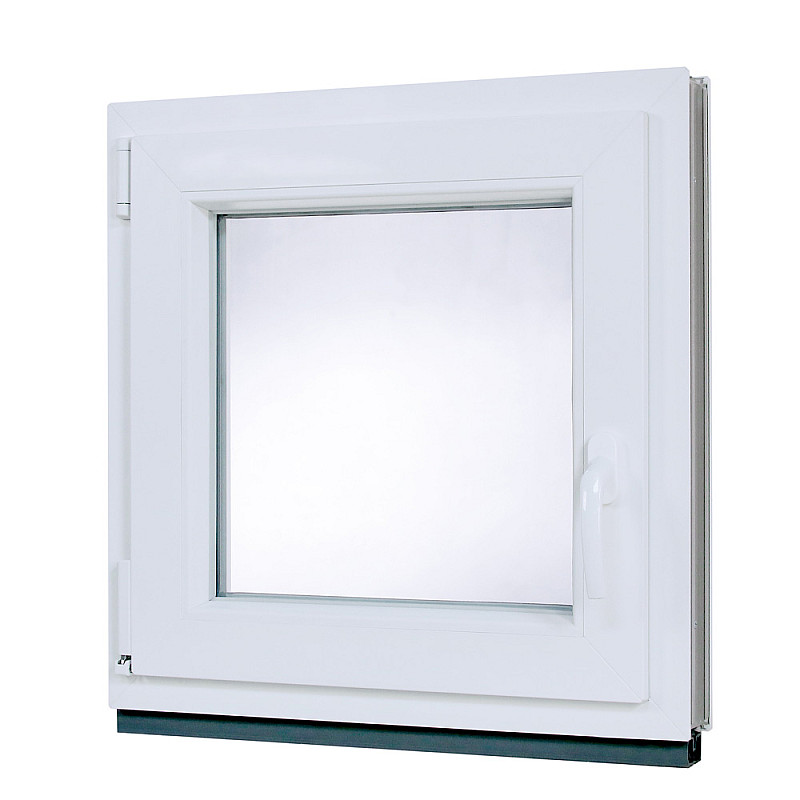 Einflügelige Kunststofffenster | 60x60 cm | Links| Weiß / Anthrazit Einflügelige Kunststofffenster | 60x60 cm | Links| Weiß / Anthrazit