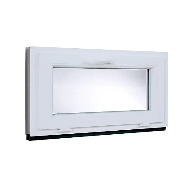 Kunststofffenster | 110x50 cm (1100x500 mm) | Weiß / Anthrazit | Kipp-Fenster Kunststofffenster | 110x50 cm (1100x500 mm) | Weiß / Anthrazit | Kipp-Fenster