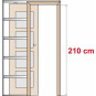 Schiebetür vor der Wand MENTON 9, 10, 11, 12 - Hohe Tür 210 cm